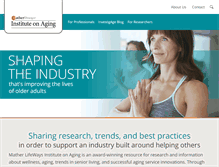 Tablet Screenshot of matherlifewaysinstituteonaging.com